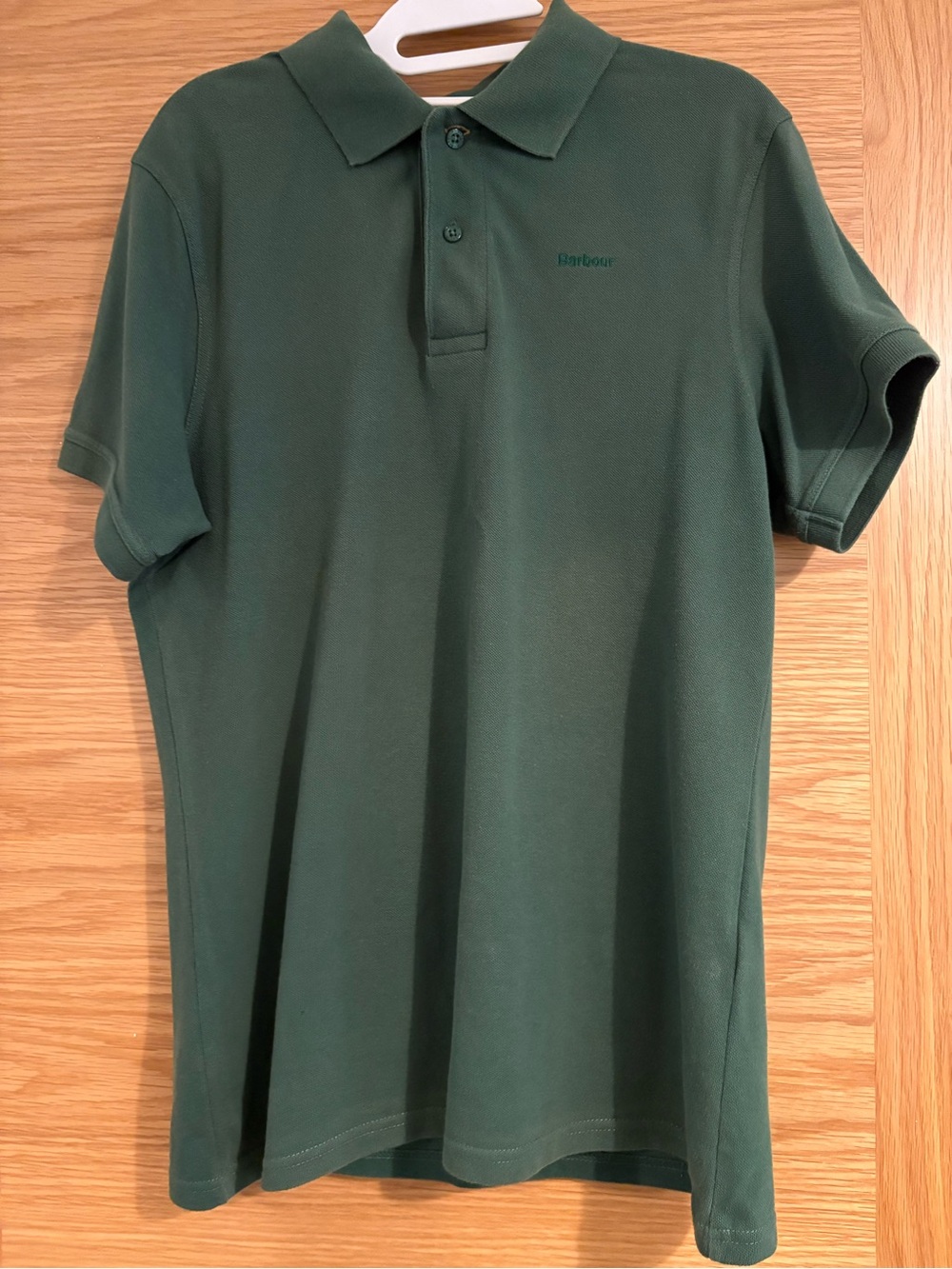 Barbour Tailored Green Short Sleeve Cotton Polo Shirt, Size M